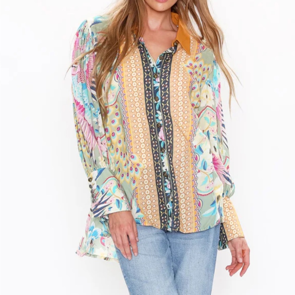 Aratta Multicolor Patterned Blouse - image 1